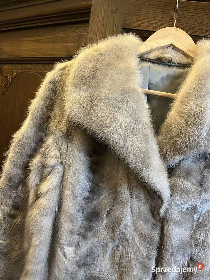 Szare szafirowe futro z norek Łowęcin sprzedam