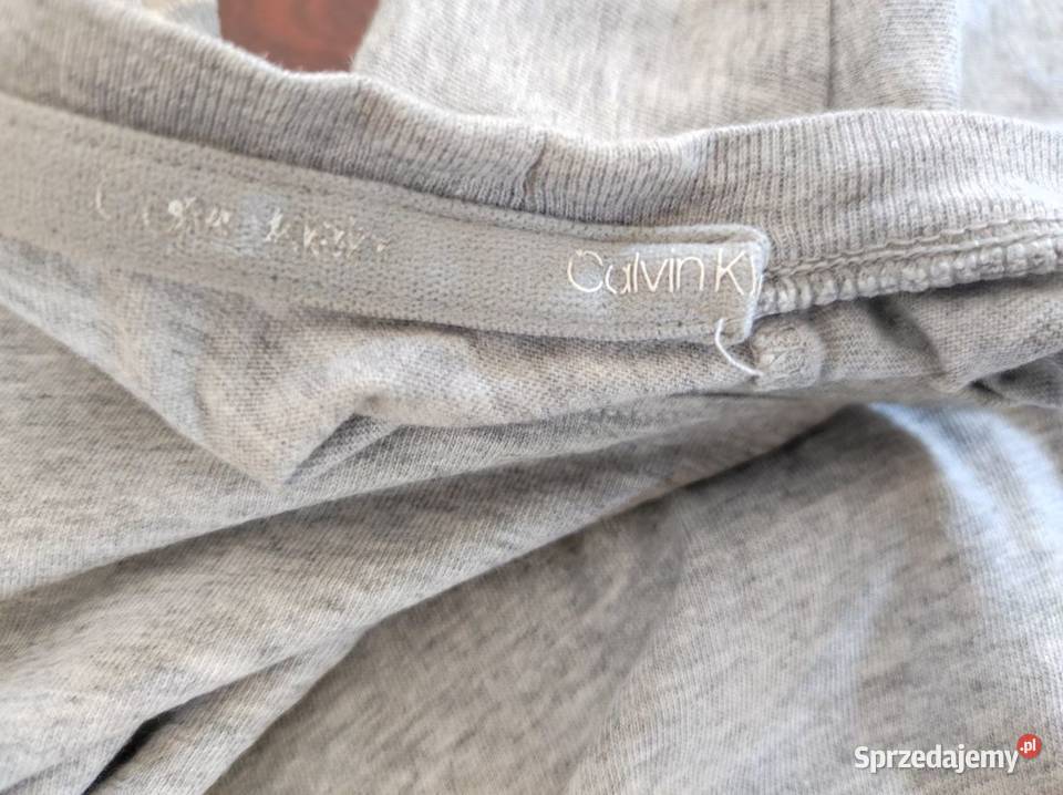 Calvin Klein koszulka bluzka bawełniana letnia szary/srebrny świętokrzyskie Kielce