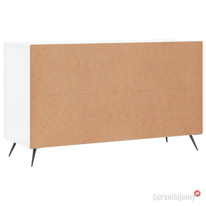Komoda biała z połyskiem 100x36x60 materiał Komody mazowieckie