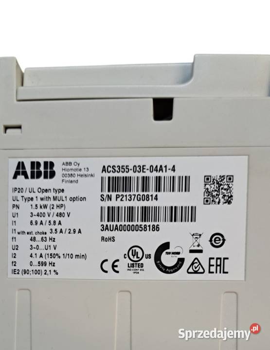 Falownik ABB ACS35503E04A14 15kW Pleszew