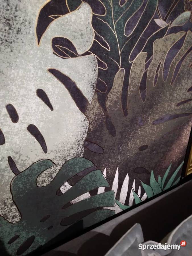 OBRAZ NA PŁÓTNIE liście MONSTERA Kalisz