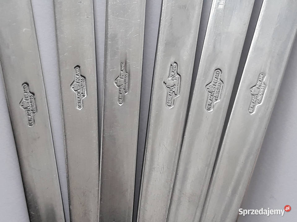 Łyżki obiadowe ROMBY KARO Gerlach sztućce PRL Dąbrowa Górnicza sprzedam