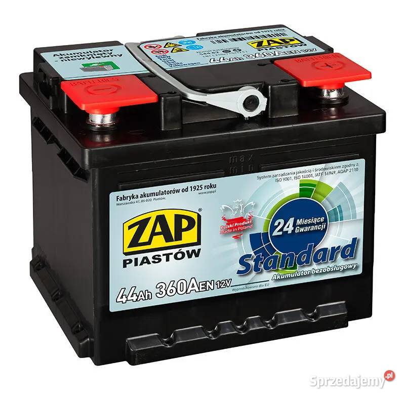 NOWY Akumulator ZAP Standard 44Ah 360A PRAWY Wrocław