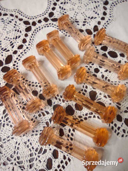 Stojaczki koziołki rozalinowe szkło wielkopolskie Poznań