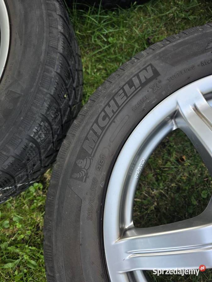 Alufelgi ANZIO 17 5x110 z oponami Michelin małopolskie Kalwaria Zebrzydowska