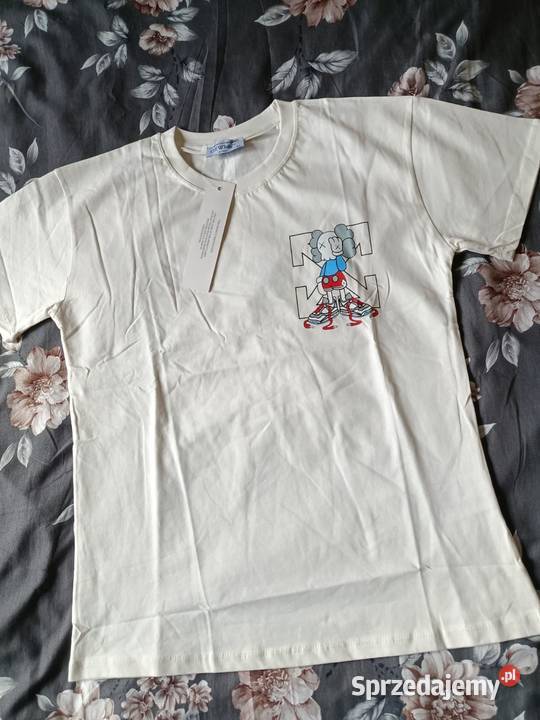 Tshirt bawełniany Off White biały XL regular fit Białystok sprzedam