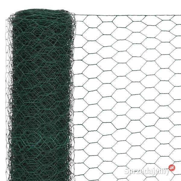 vidaXL Ogrodzenie z siatki stal i PVC 25x15 m mazowieckie Warszawa