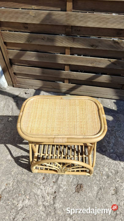 Gazetnik bambus rattan stojak na gazety Warszawa