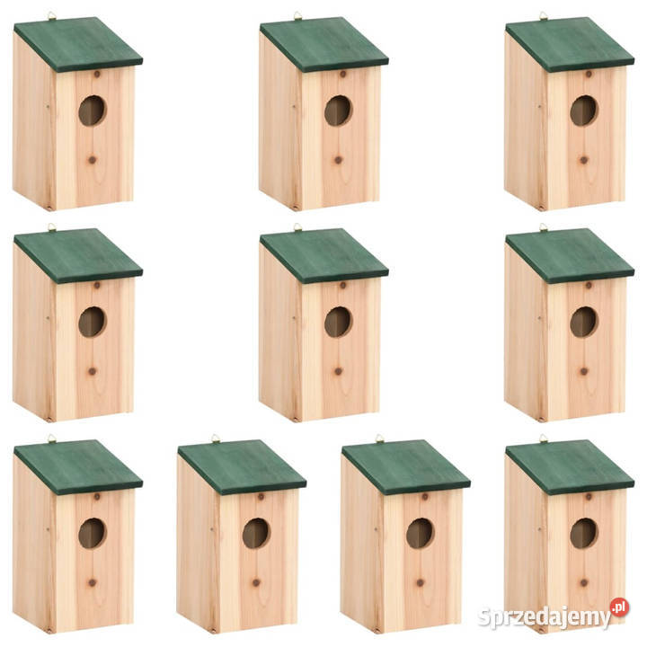 Domki ptaków 10 lite drewno jodłowe 12x12x22 Warszawa sprzedam