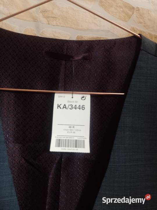 3XLEUR 58 Granatowa kamizelka garniturowa z
