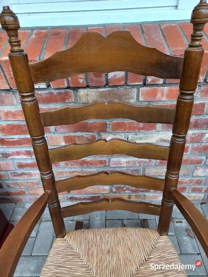 Fotel bujany drewniany rattan Rustykalny 750 Gawroniec