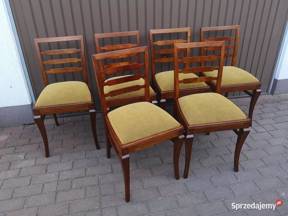 Krzesła ARTDECO 6 Sztuk Lata 2030 Stare Antyk Swarzędz