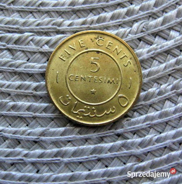 Somalia 5 Centasimi 1967r Kalisz