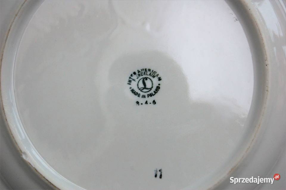 Duży stary talerz bajkowy patera vintage Lublin