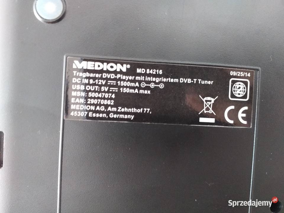 Przenośny odtwarzacz DVD Medion MD84216 Bielawa