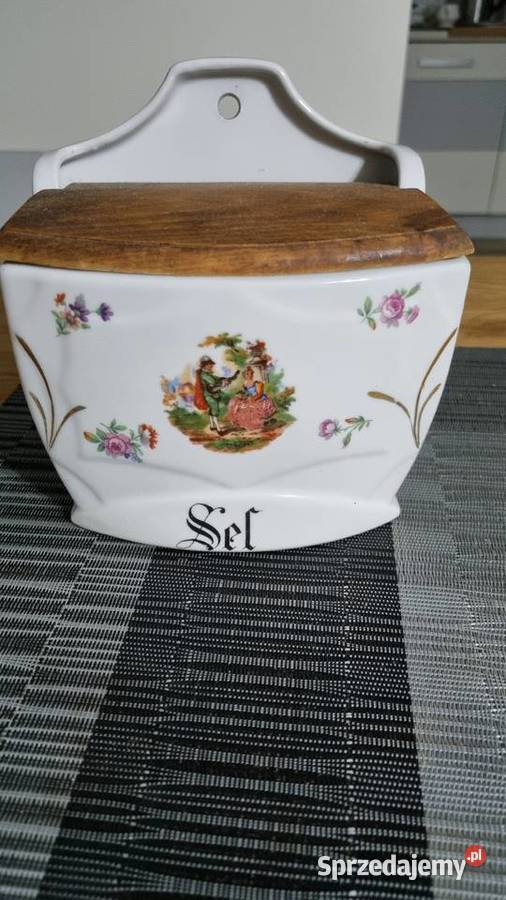 Pojemnik Ceramiczny Solniczka vintage Wola Podłężna