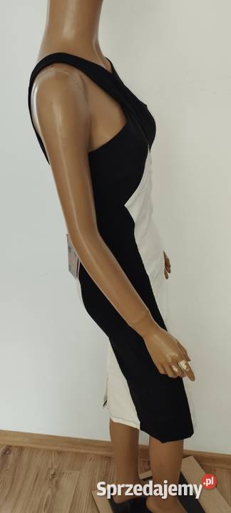 boohoo Savannah Twist Neck Back Illusion Midi Zamość