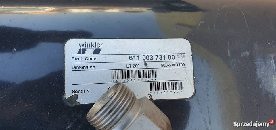 ZBIORNIK HYDRAULIKA WINKLER 200 LITRÓW OSPRZĘT Układ paliwowy Bieleń