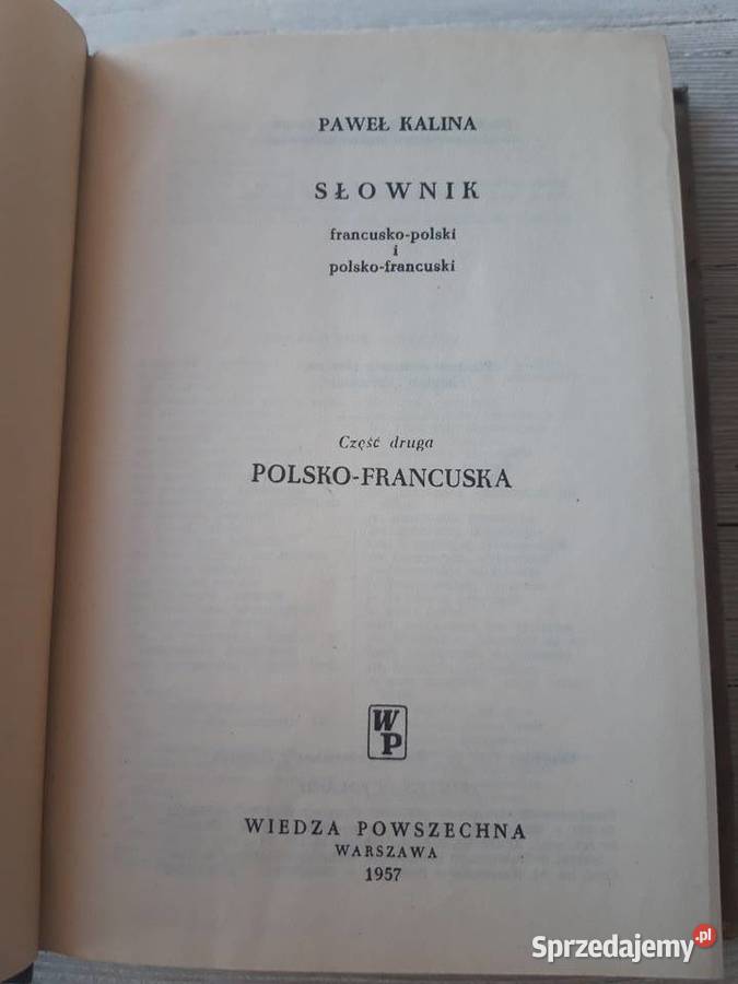 Słowik polsko francuski Paweł Kalina WP 1957 Bielsko-Biała sprzedam