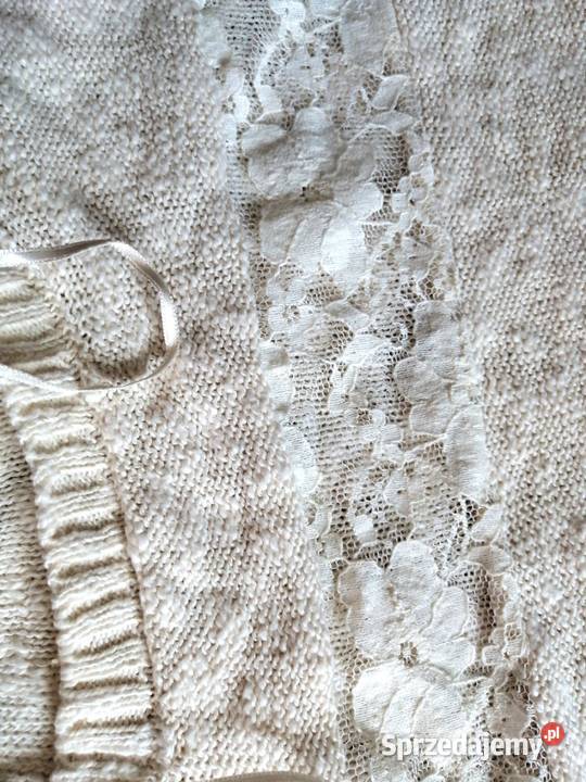 100 BAWEŁNA sweter sweterek Jessica CA Wstawki