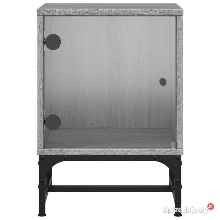 Szafki nocne 2 szklane drzwi szary dąb 35x37x50 Warszawa