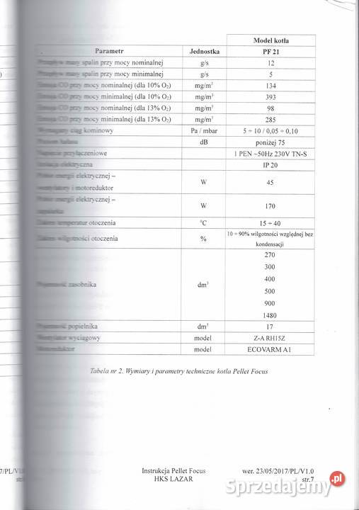 Sprzedam Kocioł na pellet Lazar Focus PF21 18 KW Machnacz
