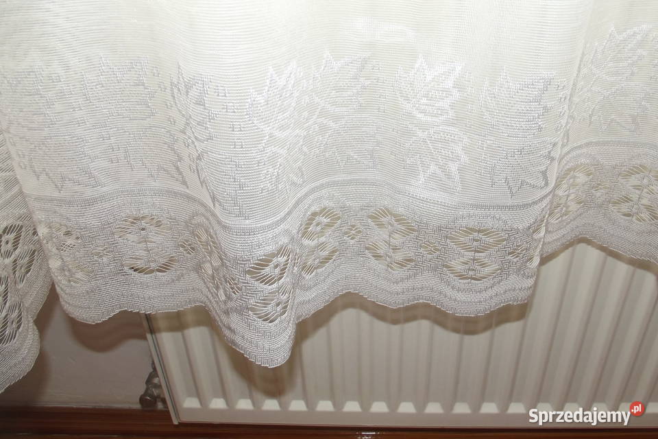 Trzy firanki różne żakard kresz żakard Piekary Śląskie