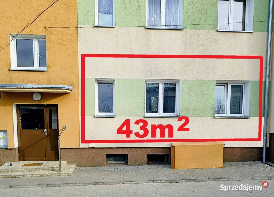 Mieszkanie 43m 2pok PARTER Centrum media z papa Pieniężno