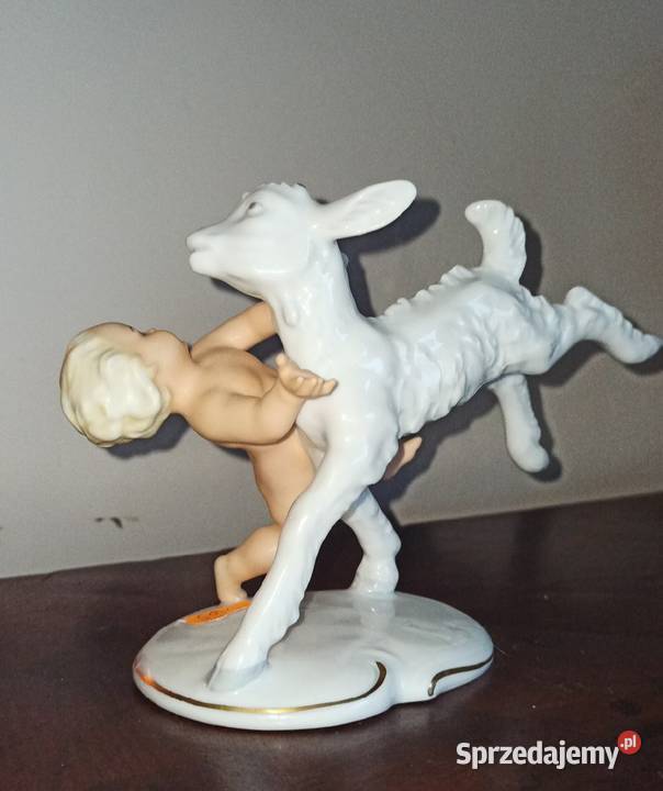 Figurka chłopca z koziołkiem Schaubach Turyngia pomorskie Gdańsk sprzedam