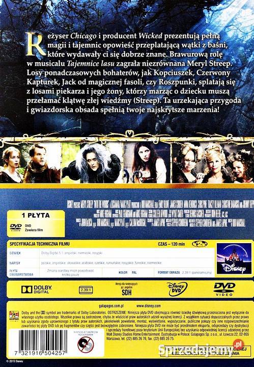 TAJEMNICE LASU MERYL STREEP DISNEY Kalisz sprzedam
