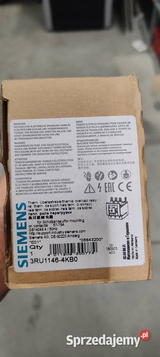 Termiczny przekaźnik przeciążeniowy Siemens
