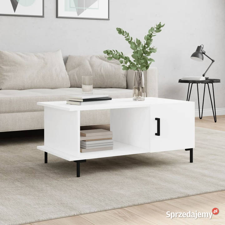 Stolik kawowy biały 90x50x40 materiał Warszawa sprzedam