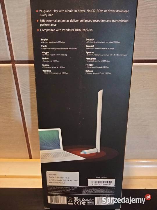 Wi fi adapter usb Tenda warmińsko-mazurskie Ostróda