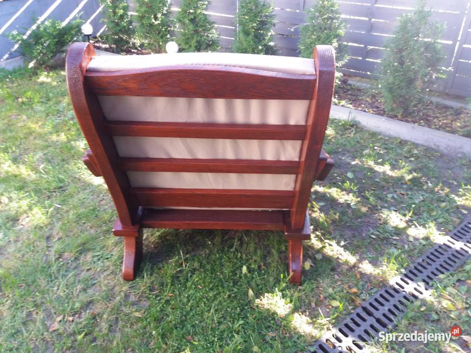 Drewniany fotel ogrodowy Fotele i pufy lubelskie Krasnobród
