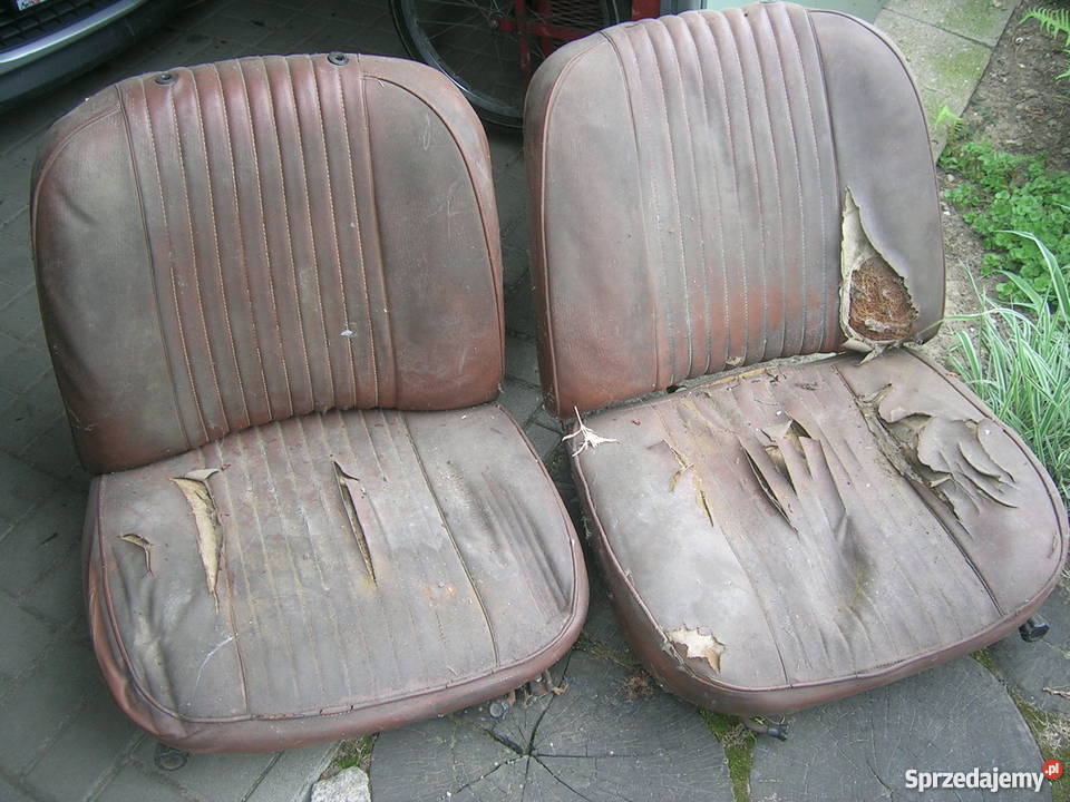Fotel kanapa oparcie zagłówek brązowe fiat 125p Ostrów Wielkopolski