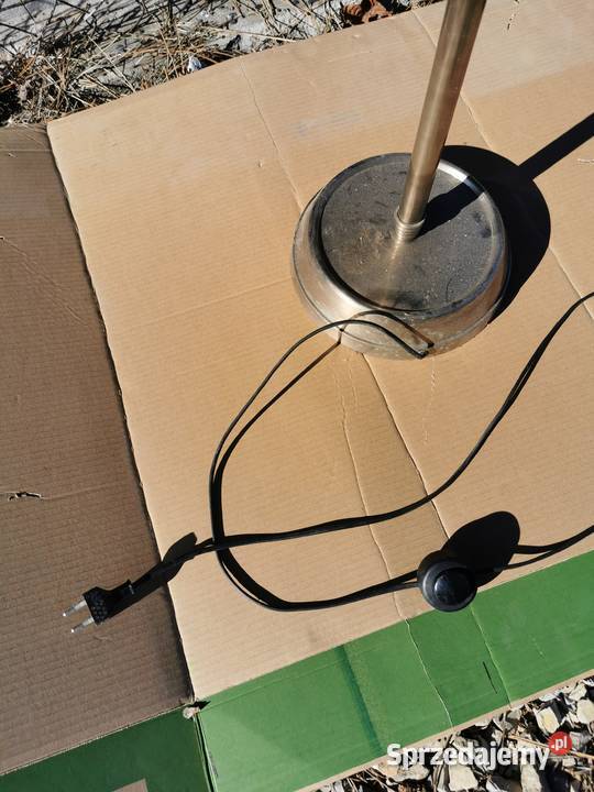 Lampa podłogowa mosiądz kolor brązowy faktura Będzin sprzedam