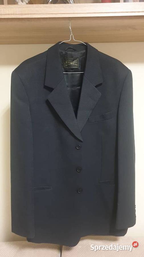 Garnitur męski z kamizelą czarny Puck