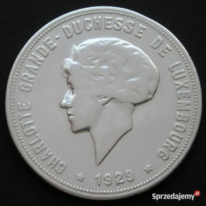 Luksemburg 10 franków 1929 Ks Charlotte srebro łódzkie Łódź sprzedam
