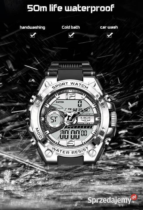 Zegarek męski cyfrowy sportowy stoper LED lubuskie Gorzów Wielkopolski