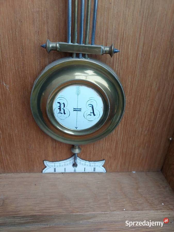 Stary zegar ścienny amerykański sprawny film Tczew