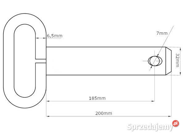 Sworzeń z uchwytem 32x185 mm Kramp Z532183KR Kamionna sprzedam