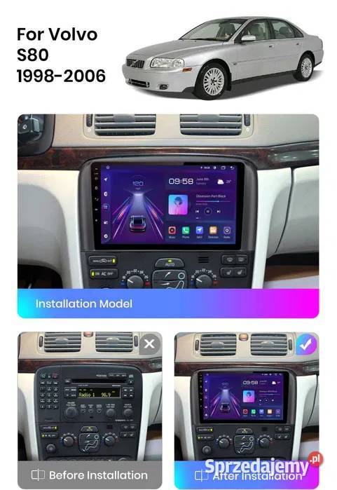 Radio Android Volvo s80 wifi gps bluetooth Car audio Ożarowice
