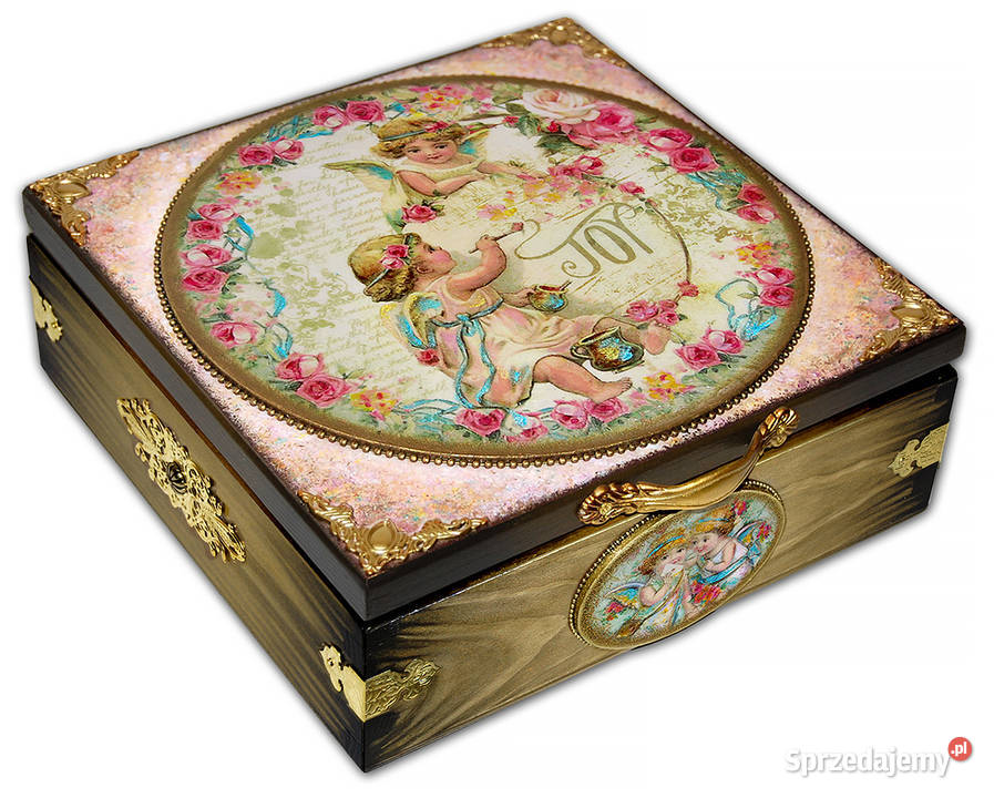 duża SZKATUŁKA pudełko drewniane 9 przegródek Bydgoszcz sprzedam