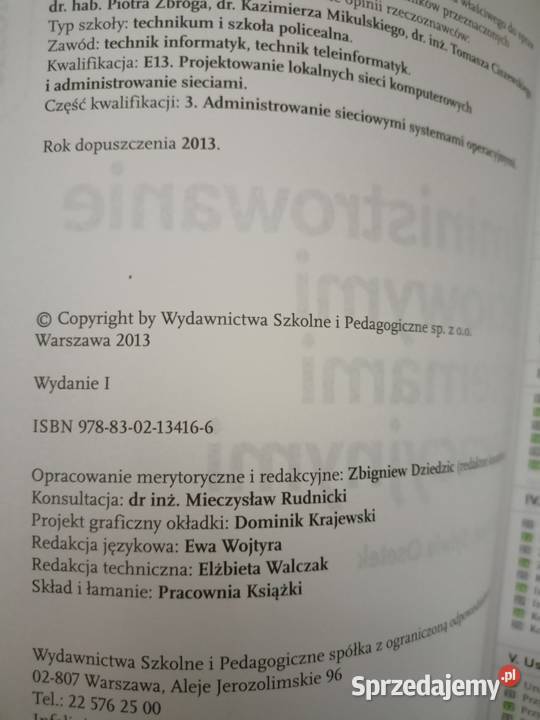 Administrowanie sieciowymi systemami podręczniki Warszawa