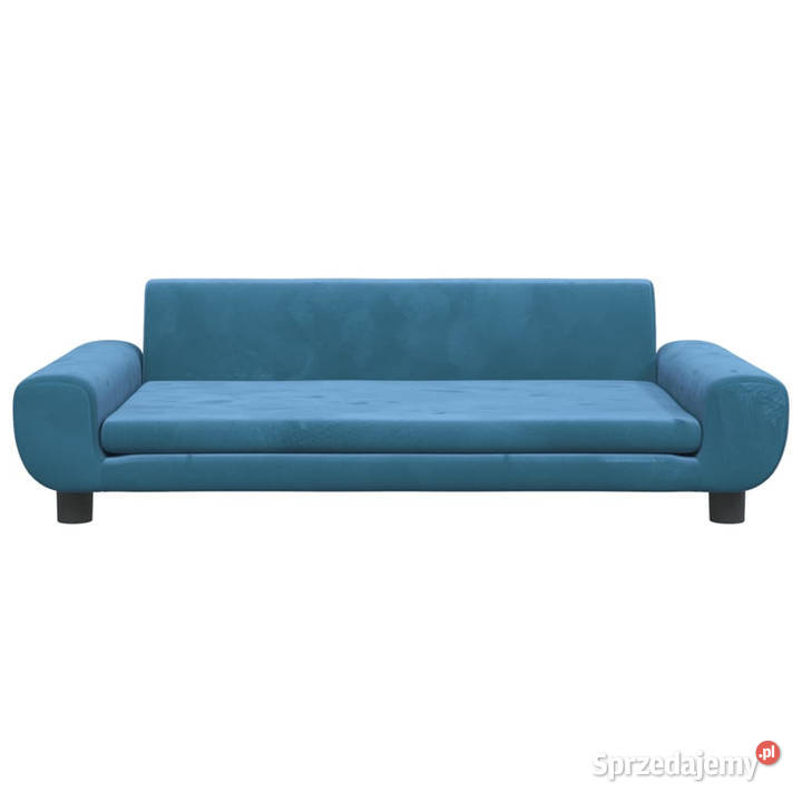 Sofa dzieci niebieska 100x54x33 aksamit Warszawa