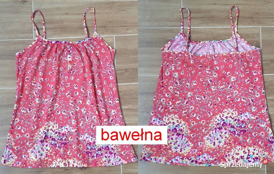 Bluzka top czerwona S 36 kwiaty Camaieu koszulka Camaieu mazowieckie Warszawa