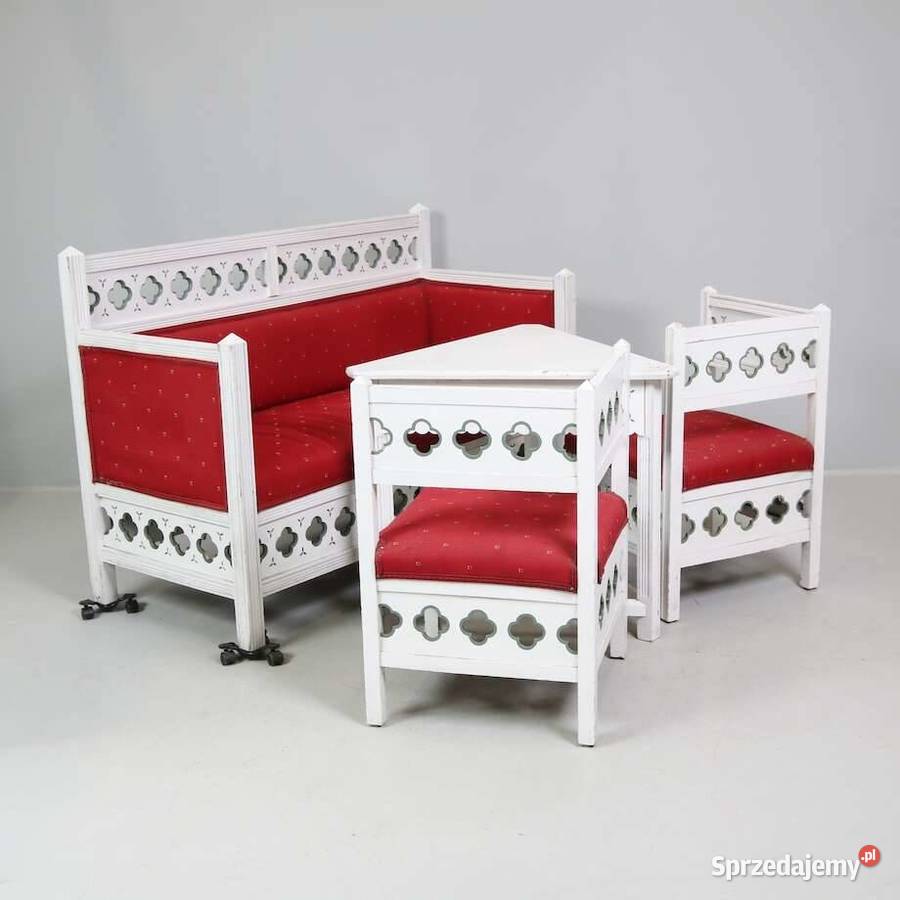 Stary wypoczynek neogotyk Meble Antyki, Sztuka, Kolekcje sprzedam