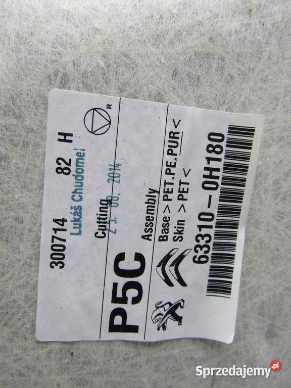 PODSUFITKA SUFIT DACH PEUGEOT 108 633100H180 lubelskie