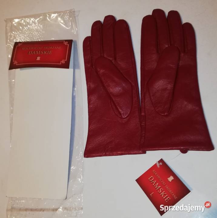 Rękawiczki skórzane damskie Nowe rozmiar L Dla kobiet mazowieckie Warszawa