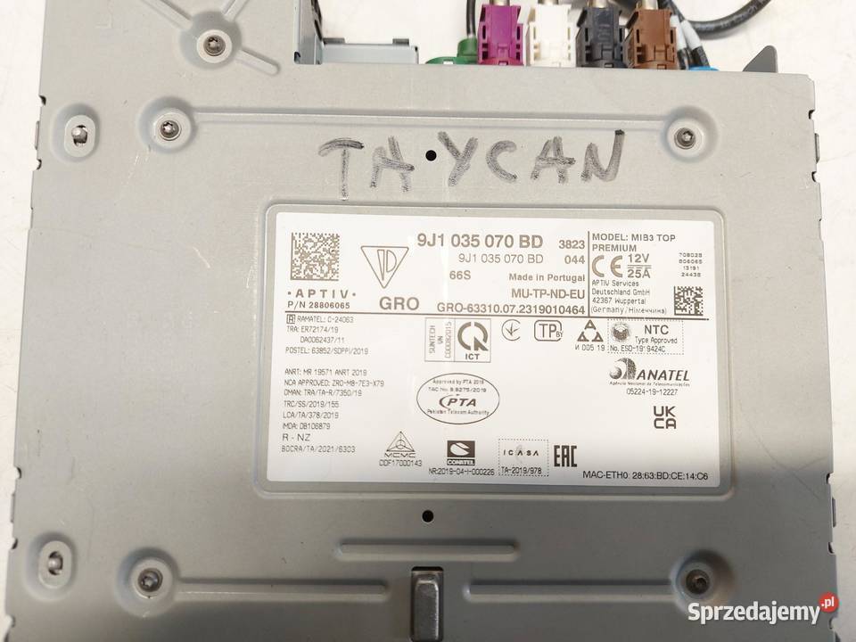 Porsche Taycan GTS 9J1 2023r Radio nawigacja